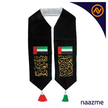 UAE National velvet embroidery Scarf MNND-28